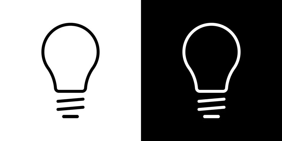 Light bulb idea icon. Brain inside lightbulb vector Innovation creativity logo. Stock Illustration