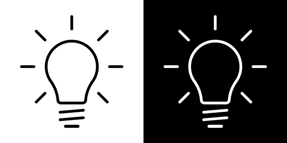 Light bulb idea icon. Brain inside lightbulb vector Innovation creativity logo. Stock Illustration