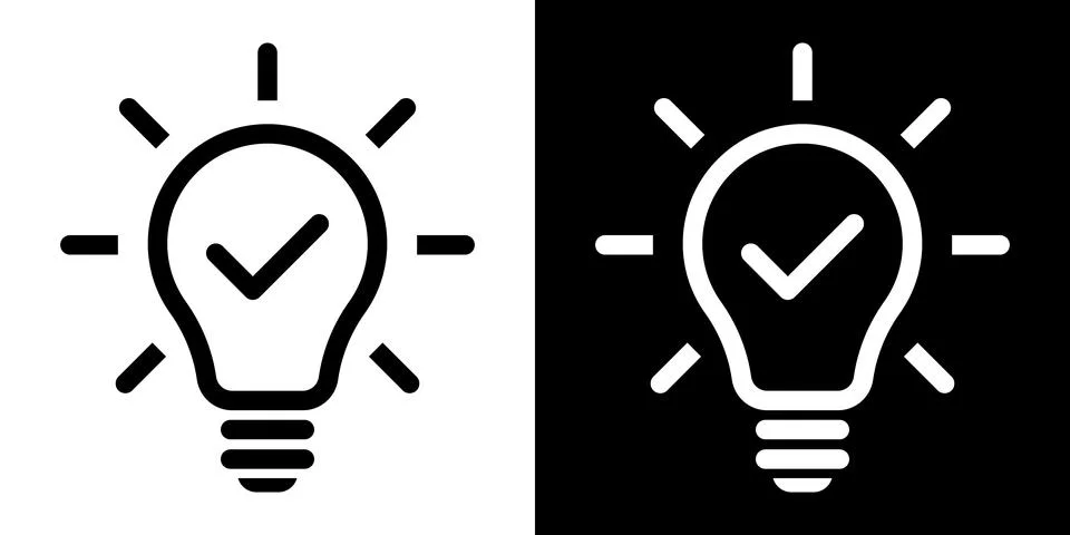 Light bulb idea icon. Brain inside lightbulb vector Innovation creativity logo. Stock Illustration