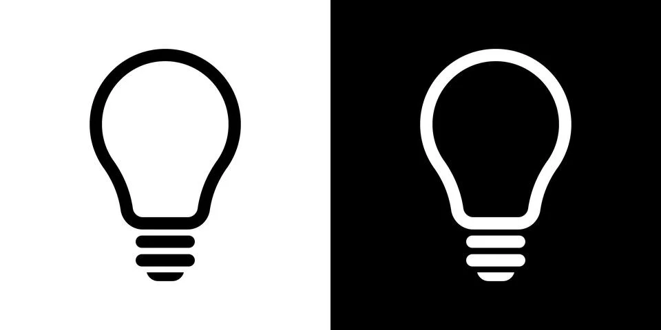 Light bulb idea icon. Brain inside lightbulb vector Innovation creativity logo. Stock Illustration