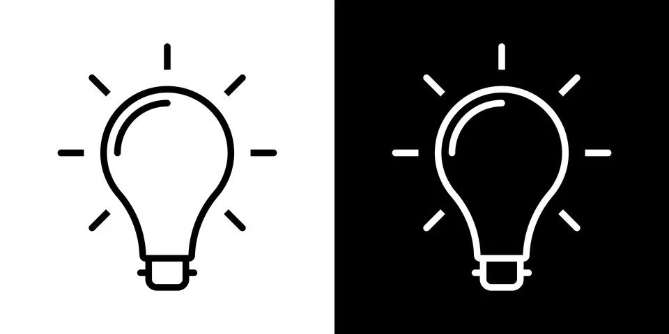 Light bulb idea icon. Brain inside lightbulb vector Innovation creativity logo. Stock Illustration