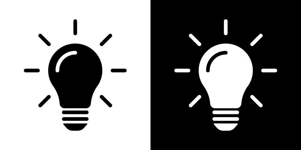Light bulb idea icon. Brain inside lightbulb vector Innovation creativity logo. Stock Illustration