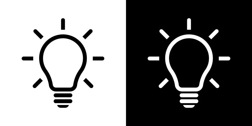 Light bulb idea icon. Brain inside lightbulb vector Innovation creativity logo. Stock Illustration