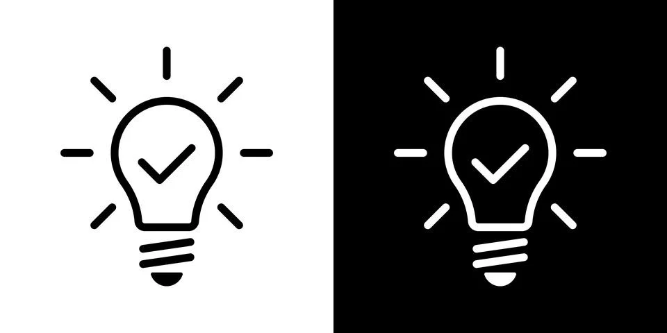 Light bulb idea icon. Brain inside lightbulb vector Innovation creativity logo. Stock Illustration