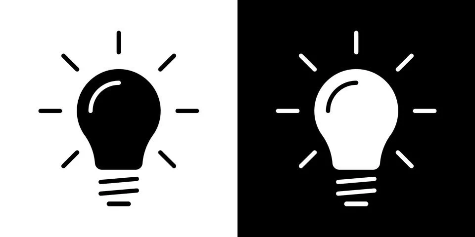Light bulb idea icon. Brain inside lightbulb vector Innovation creativity logo. Stock Illustration