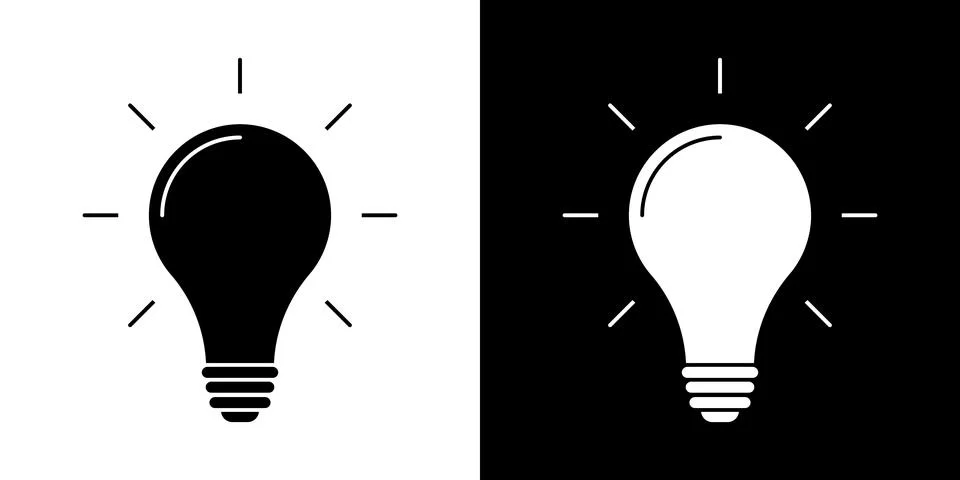 Light bulb idea icon. Brain inside lightbulb vector Innovation creativity logo. Stock Illustration