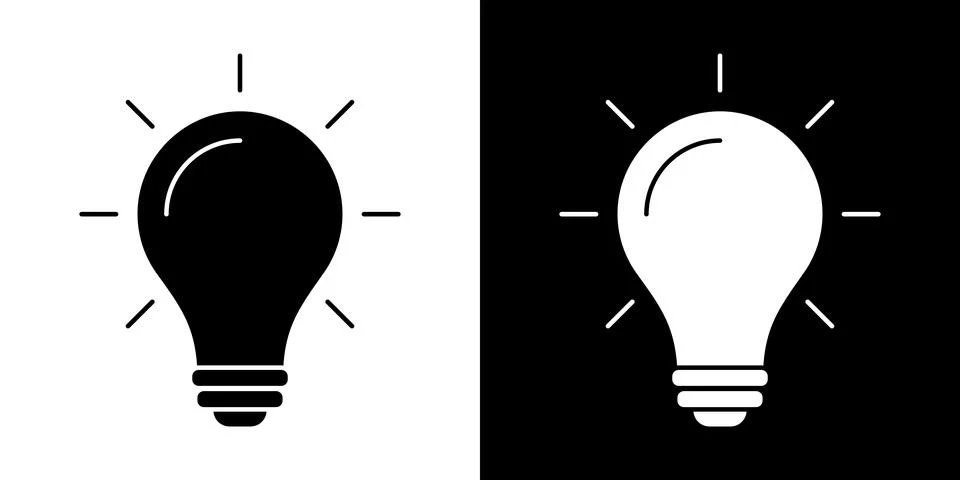 Light bulb idea icon. Brain inside lightbulb vector Innovation creativity logo. Stock Illustration