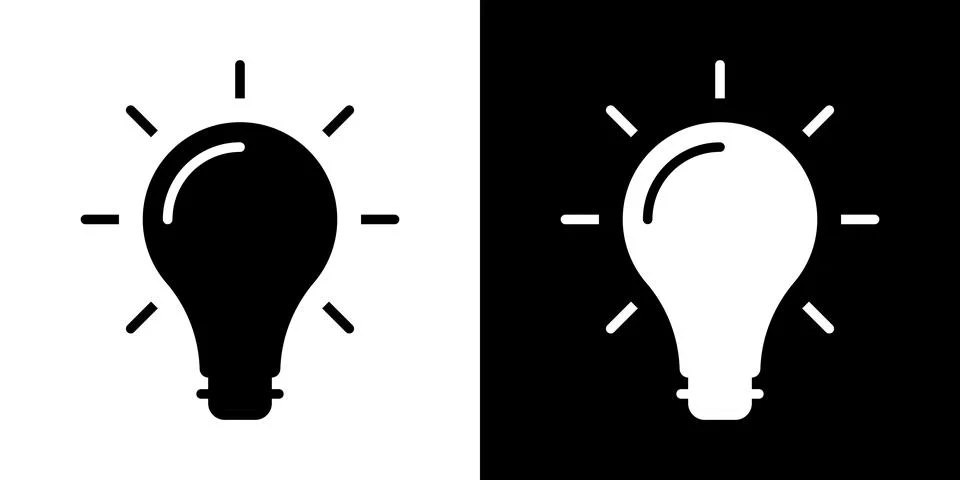 Light bulb idea icon. Brain inside lightbulb vector Innovation creativity logo. Stock Illustration