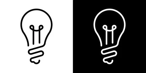Light bulb idea icon. Brain inside lightbulb vector Innovation creativity logo. Stock Illustration