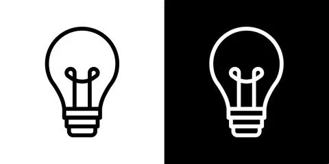 Light bulb idea icon. Brain inside lightbulb vector Innovation creativity logo. Stock Illustration