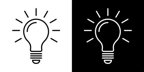 Light bulb idea icon. Brain inside lightbulb vector Innovation creativity logo. Stock Illustration