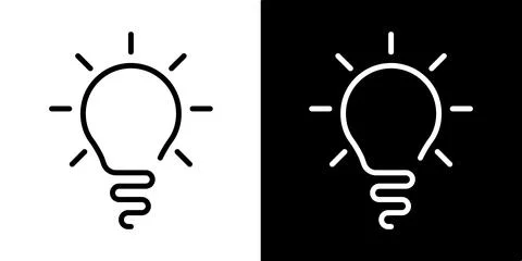 Light bulb idea icon. Brain inside lightbulb vector Innovation creativity logo. Stock Illustration