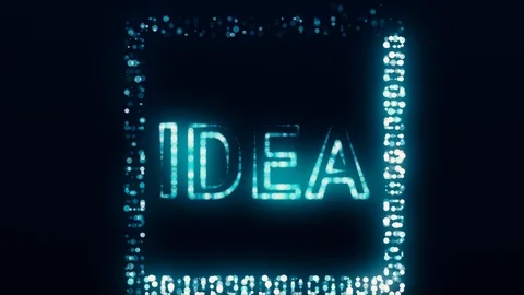 Light bulb idea icon with circuit board inside Stock Footage 115196890