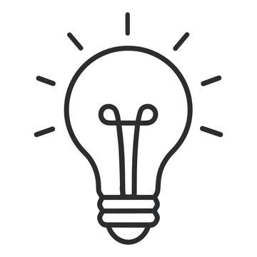Light Bulb Idea Icon Creativity Innovation and Inspiration Outline Illustration Stock Illustration