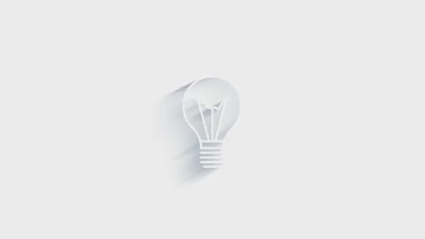 Light bulb idea icon isolated on white background. Accounting symbol. Business Stock Footage 151519388