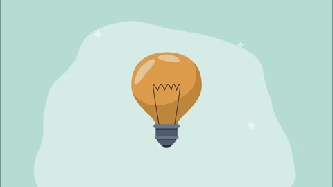 Light bulb idea illumination symbol motion graphic animation. Stock Footage 338401461