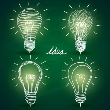 Light bulb idea Illustrazione stock