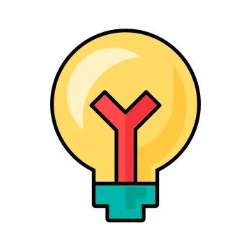 Light bulb idea innovation solution energy vector outline icon Stock Illustration