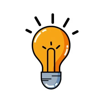 Light bulb idea to intelligent and creative Stock Illustration
