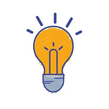 Light bulb idea to intelligent and creative Stock Illustration