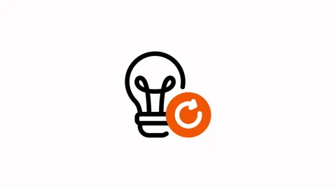 Light Bulb Idea Refresh Symbol Icon. Stock Footage 325384294