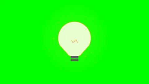 Light Bulb Idea Spark With Glow Burst on Green Screen Video stock 341234241