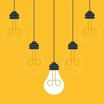 Light bulb idea vector illustration Stock Illustration
