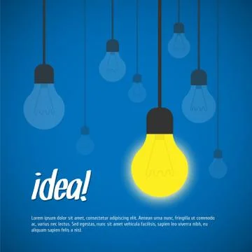 Light bulb idea vector illustration Stock Illustration