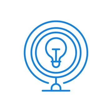 Light bulb idea vector line icon. Efficient creative process with vivid ima.. Stock Illustration