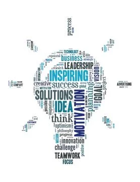 Light Bulb Idea, word cloud concept Stock Illustration