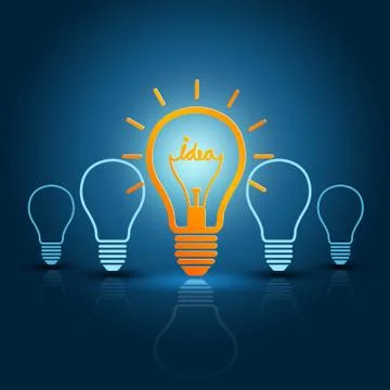 Light bulb ideas Stock Illustration