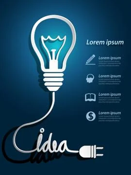 Light bulb ideas Stock Illustration