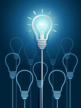 Light bulb ideas Stock Illustration
