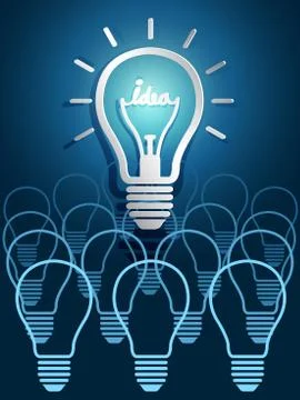 Light bulb ideas Stock Illustration