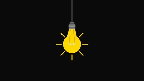 Light Bulb Illuminating for Creative Ideas and Business Solutions 库存影片 334702063
