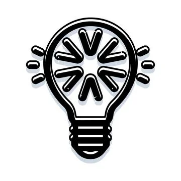Light bulb illustration with arrows concept for idea generation Stock Illustration