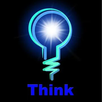 Light bulb indicating think about it and contemplate consideration Stock Illustration
