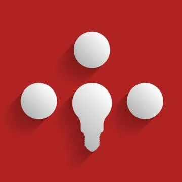 Light bulb infographic (3 options) Stock Illustration