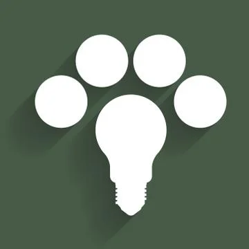 Light bulb infographic (4 options) Stock Illustration