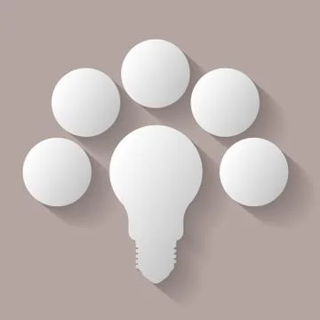 Light bulb infographic (5 options) Stock Illustration