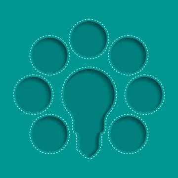 Light bulb infographic (7 options) Stock Illustration