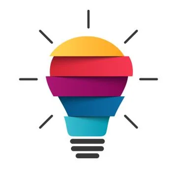 Light bulb infographic. Template for circle diagram, graph, presentation and 스톡 일러스트