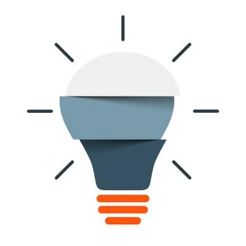 Light bulb infographic. Template for circle diagram, graph, presentation and Stock Illustration