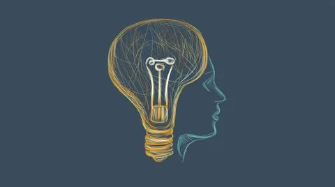 Light bulb with innovation concept Stock Illustration