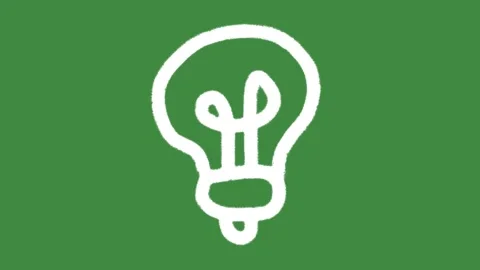 Light bulb innovation idea hand-drawn cartoon graphic with chalk outline icon Stock Footage 338211522
