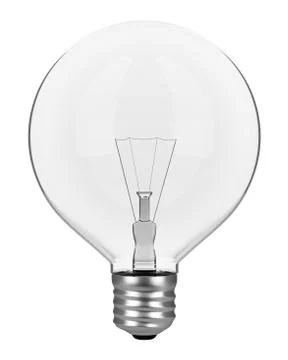 Light bulb isolated on white background. 3d illustration Stock Illustration