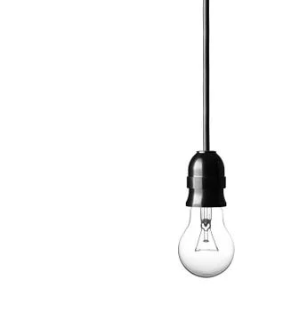 Light bulb isolated on white background Stock Photos