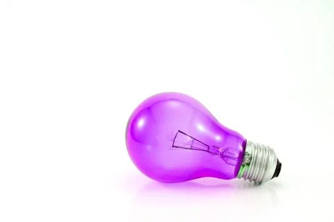Light bulb on isolated white background. Foto stock