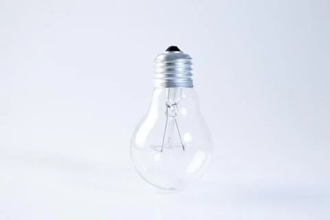 Light bulb isolated on white background with clipping path, idea concept. Stock Photos