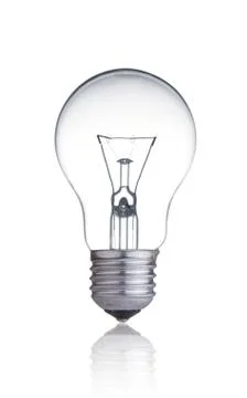 Light bulb isolated on white Stock Photos